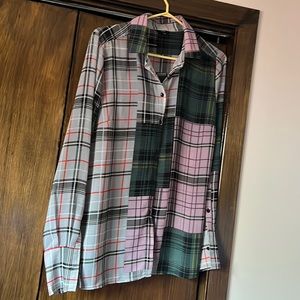 Guess plaid blouse